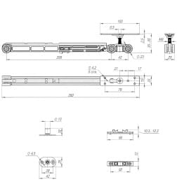 Комплект роликов для раздвижных дврей Armadillo SLD.Comfort-PRO.SET2 Soft close/80