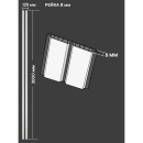 Рейка ПВХ декоративная Мореная береза 8х125х3000мм ±5мм