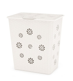 Корзина для белья  Альтернатива Плетенка 60л белая М2254 Уценка