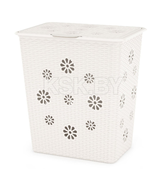 Корзина для белья  Альтернатива Плетенка 60л белая М2254 Уценка (М2254) 