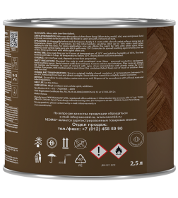 Лак паркетный NEOMID, алкидно-уретановый, полуматовый, 2,5 л