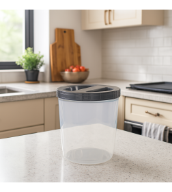 Банка с завинчивающейся крышкой 1,8 л (цвет крышки-серый)