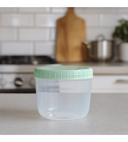 Банка с завинчивающейся крышкой 0,5 л (цвет крышки - фисташковый)