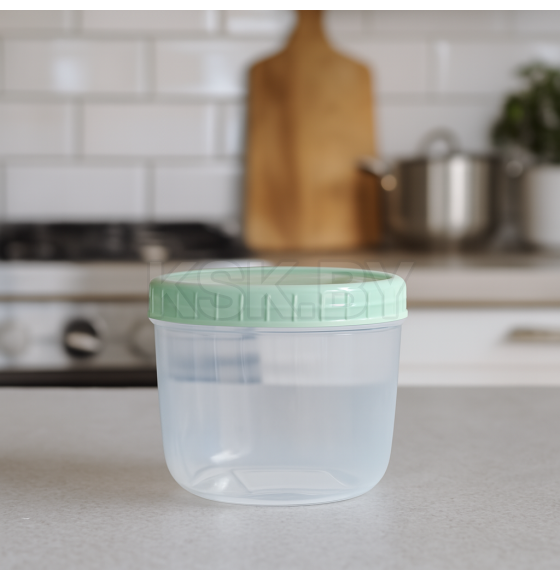 Банка с завинчивающейся крышкой 0,5 л (цвет крышки - фисташковый)