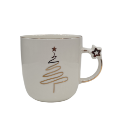 Кружка керамическая "Новогодняя" 360 мл/9*9 см (B408-T3728) МИКС