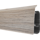 Плинтус ПВХ напольный 67мм со съемной панелью LL008 Дуб Кантри серый 2,2 м