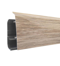 Плинтус ПВХ напольный 67мм со съемной панелью LL029 Фраке с тиснением 2,2 м