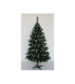 Сосна искусственная с белыми кончиками и шишками 150 см