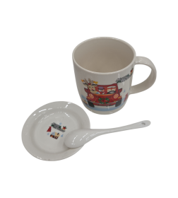 Набор, 3 пр.: кружка 380 мл, блюдце и ложка DA2275