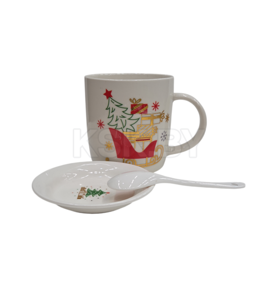 Набор, 3 пр.: кружка 380 мл, блюдце и ложка DA2276 (DA2276) 