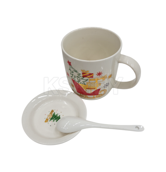 Набор, 3 пр.: кружка 380 мл, блюдце и ложка DA2276 (DA2276) 