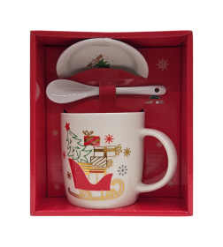 Набор, 3 пр.: кружка 380 мл, блюдце и ложка DA2276