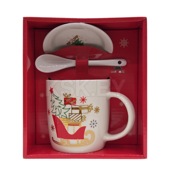 Набор, 3 пр.: кружка 380 мл, блюдце и ложка DA2276 (DA2276) 