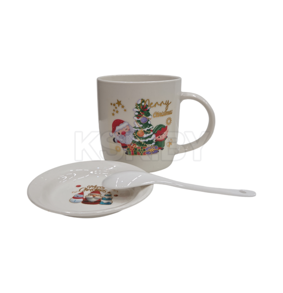 Набор, 3 пр.: кружка 380 мл, блюдце и ложка DA2277 (DA2277) 