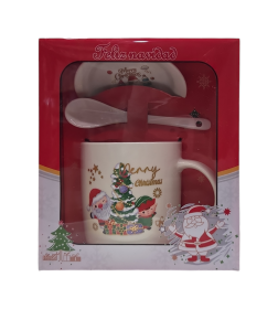 Набор, 3 пр.: кружка 380 мл, блюдце и ложка DA2277