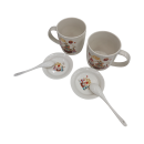 Набор, 6 пр.: 2 кружки 380 мл, 2 блюдца и 2 ложки DA2279 (DA2279) 