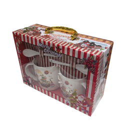 Набор, 6 пр.: 2 кружки 380 мл, 2 блюдца и 2 ложки DA2279