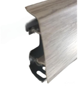 Плинтус ПВХ напольный 67мм со съемной панелью LL014 Катальпа с тиснением 2,2 м