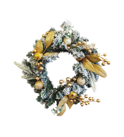 Венок новогодний 30,5см 3D-079