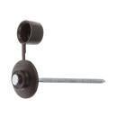 Гвоздь кровельный 2.8х70 мм с пласт. шляпкой, темно-коричн. (100 шт в пласт. конт.) (SMP5-74393-100) 