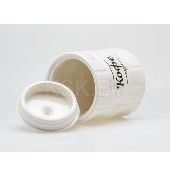 Банка для сыпучих продуктов керамическая "Кофе" 850 мл/11,4*11,4*14,4 см QC24B37К (QC24B37К) 