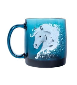 Кружка стеклянная Nordic London "Звездный конь" топаз" 380 мл 9,5 см O0657