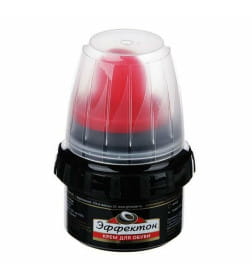 Крем д/обуви ЭФФЕКТОН  ЛЮКС Черный банка с губкой 50мл 