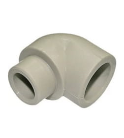 Отвод переходной нар./внутр. 20/90 PPRC, серый Политэк