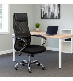 Кресло рабочее FIRST CH ткань/сетка, черный 124155