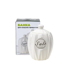 Банка для сыпучих продуктов керамическая "Salt" 700 мл/11,3*11,3*15,6 см QC24B179SA