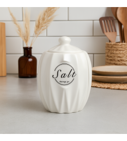 Банка для сыпучих продуктов керамическая "Salt" 700 мл/11,3*11,3*15,6 см QC24B179SA