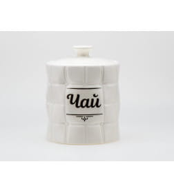 Банка для сыпучих продуктов керамическая "Чай" 850 мл/11,4*11,4*14,4 см QC24B37Ч