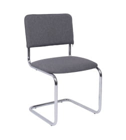 Кресло СЛАВИЯ Leto 68 темно-серая ткань/хром 125538