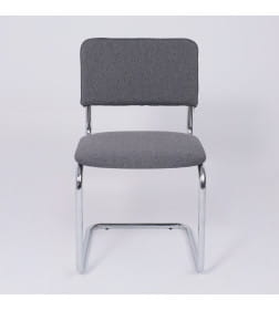 Кресло СЛАВИЯ Leto 68 темно-серая ткань/хром 125538