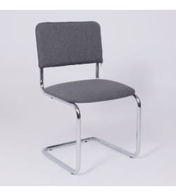 Кресло СЛАВИЯ Leto 68 темно-серая ткань/хром 125538