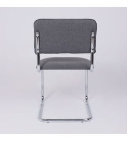 Кресло СЛАВИЯ Leto 68 темно-серая ткань/хром 125538