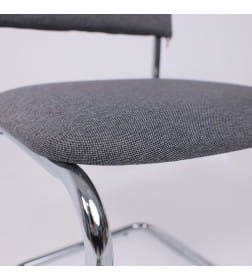 Кресло СЛАВИЯ Leto 68 темно-серая ткань/хром 125538