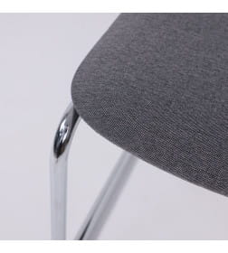 Кресло СЛАВИЯ Leto 68 темно-серая ткань/хром 125538