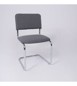 Кресло СЛАВИЯ Leto 68 темно-серая ткань/хром 125538