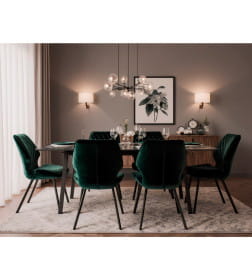 Стул Rafael M-R 360, d13 DARK GREEN LUX черный 126489