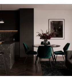 Стул Rafael M-R 360, d13 DARK GREEN LUX черный 126489