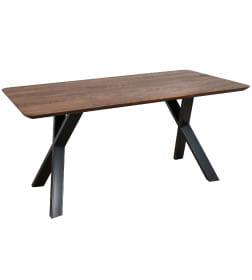 Стол КАТМАЙ,1600х850х750мм, дуб мореный/черное подстолье ХН-80/20 Уценка 