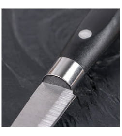 Нож для овощей Доляна «Кронос», лезвие 9 см, цвет чёрный