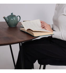 Стол ДЕМАВЕНД d100х74 дуб мореный/черный ПР-4 DSW (Т27) (02) Кс-12 82211