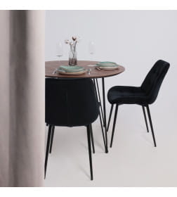 Стол ДЕМАВЕНД d100х74 дуб мореный/черный ПР-4 DSW (Т27) (02) Кс-12 82211