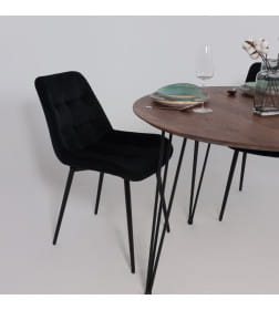 Стол ДЕМАВЕНД d100х74 дуб мореный/черный ПР-4 DSW (Т27) (02) Кс-12 82211