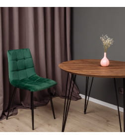 Стол ДЕМАВЕНД d100х74 дуб мореный/черный ПР-4 DSW (Т27) (02) Кс-12 82211