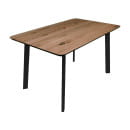 Стол МАЙОН,1200х800х740мм, дуб морёный/черное подстолье КС-60 (108941) 