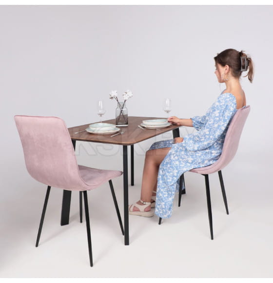 Стол МАЙОН,1200х800х740мм, дуб морёный/черное подстолье КС-60 (108941) 