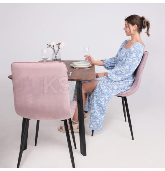 Стол МАЙОН,1200х800х740мм, дуб морёный/черное подстолье КС-60 (108941) 